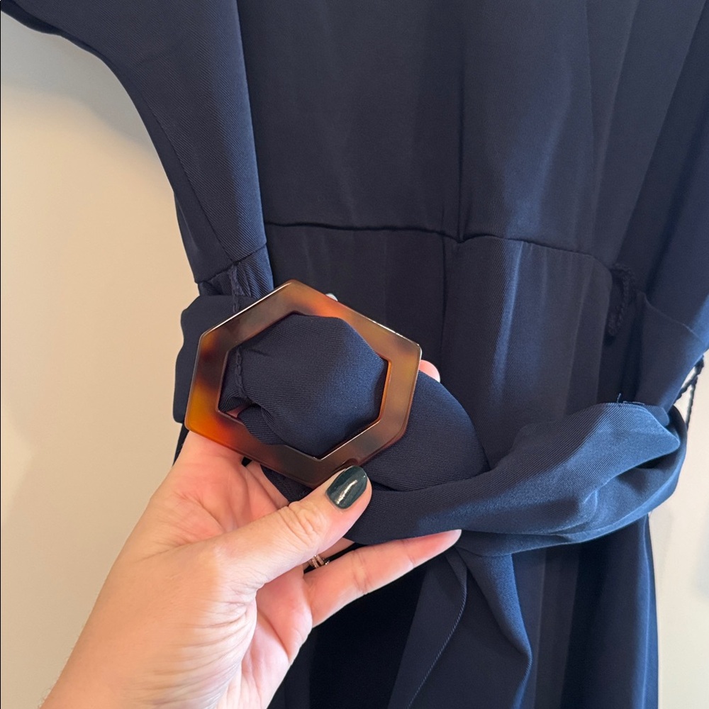 Vince Camuto Paradise Chic classic navy jumpsuit - Picture 4 of 8